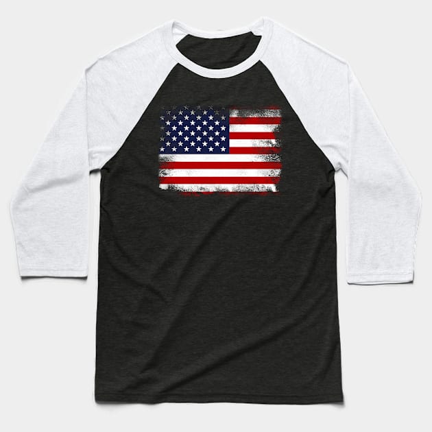 US flag isolated Baseball T-Shirt by psychoshadow